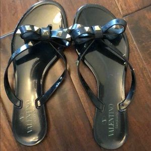 Sold🎯 Valentino Black Jelly Rockstud sandals 36